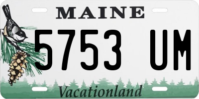 ME license plate 5753UM