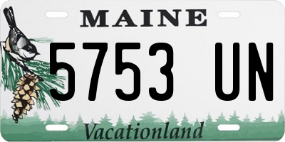 ME license plate 5753UN
