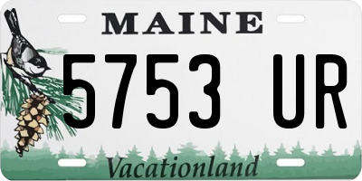 ME license plate 5753UR