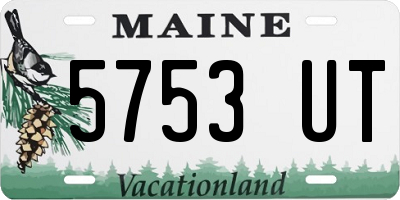 ME license plate 5753UT