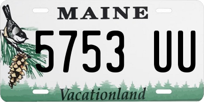 ME license plate 5753UU