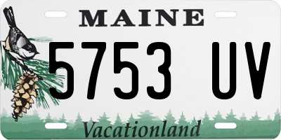 ME license plate 5753UV