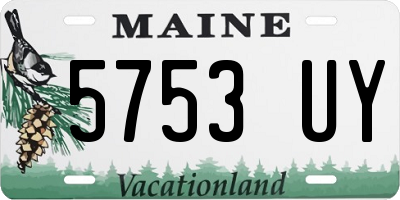 ME license plate 5753UY