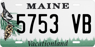 ME license plate 5753VB