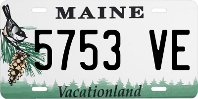 ME license plate 5753VE