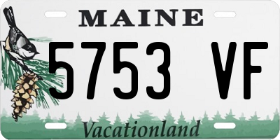 ME license plate 5753VF