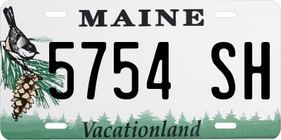 ME license plate 5754SH