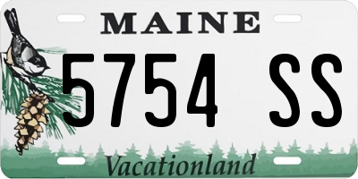 ME license plate 5754SS