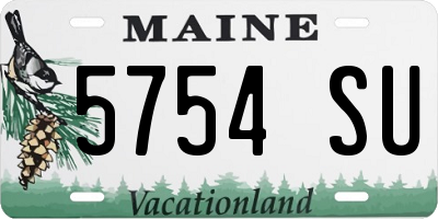 ME license plate 5754SU