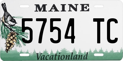 ME license plate 5754TC