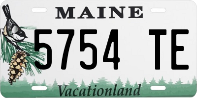 ME license plate 5754TE