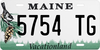 ME license plate 5754TG
