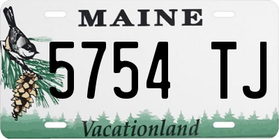 ME license plate 5754TJ