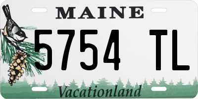 ME license plate 5754TL