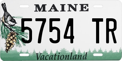 ME license plate 5754TR