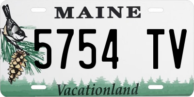 ME license plate 5754TV