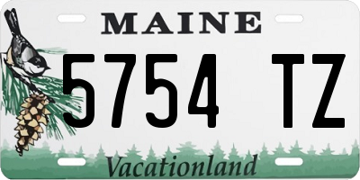 ME license plate 5754TZ