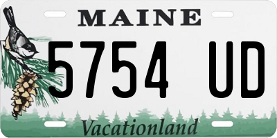 ME license plate 5754UD