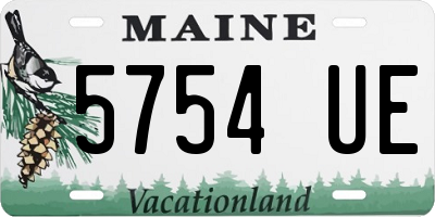 ME license plate 5754UE