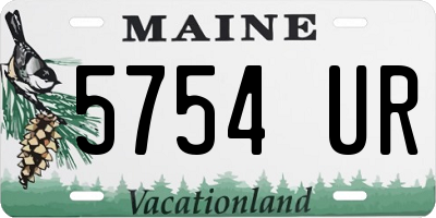 ME license plate 5754UR