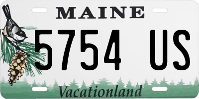 ME license plate 5754US