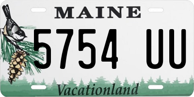 ME license plate 5754UU