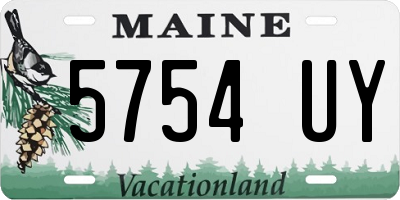 ME license plate 5754UY