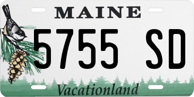 ME license plate 5755SD
