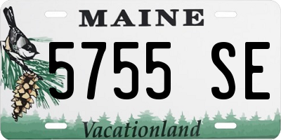 ME license plate 5755SE