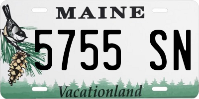 ME license plate 5755SN