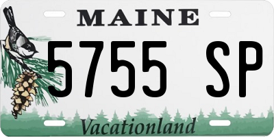 ME license plate 5755SP