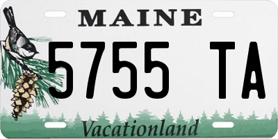 ME license plate 5755TA