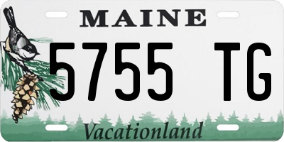 ME license plate 5755TG