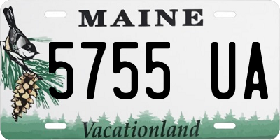 ME license plate 5755UA