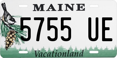 ME license plate 5755UE