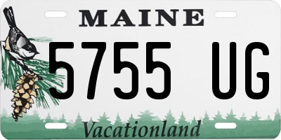ME license plate 5755UG