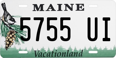 ME license plate 5755UI