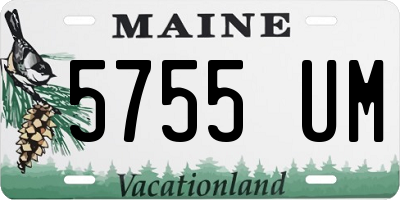 ME license plate 5755UM