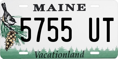 ME license plate 5755UT