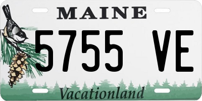 ME license plate 5755VE