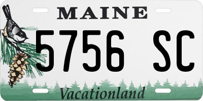 ME license plate 5756SC