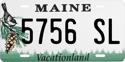 ME license plate 5756SL