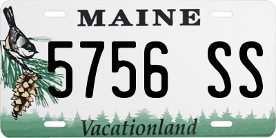 ME license plate 5756SS