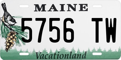 ME license plate 5756TW