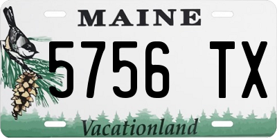 ME license plate 5756TX