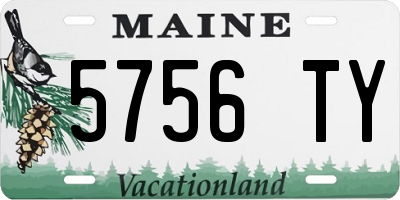 ME license plate 5756TY