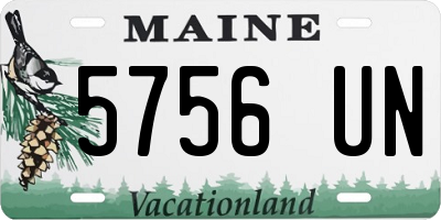 ME license plate 5756UN