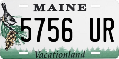 ME license plate 5756UR