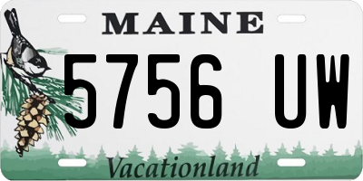 ME license plate 5756UW