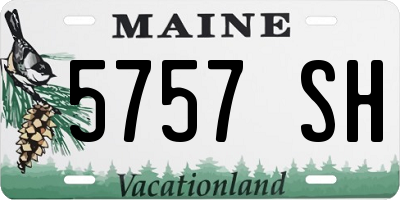 ME license plate 5757SH